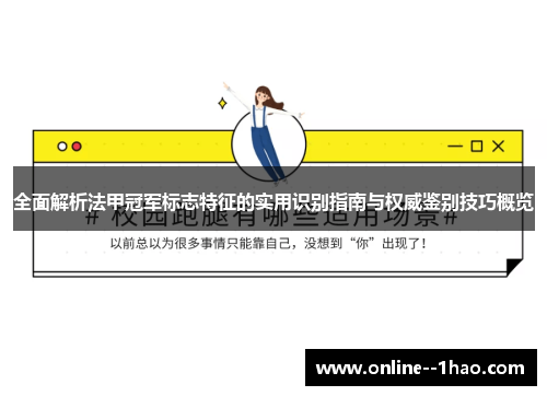 全面解析法甲冠军标志特征的实用识别指南与权威鉴别技巧概览 全面解析法甲冠军标志特征的实用识别指南与权威鉴别技巧概览