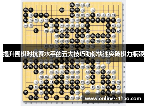 提升围棋对抗赛水平的五大技巧助你快速突破棋力瓶颈